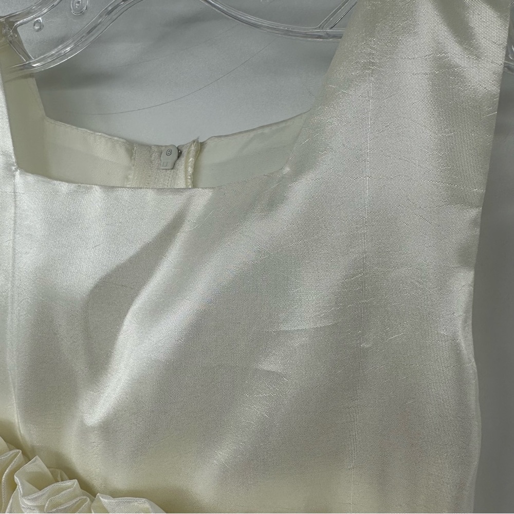 Sweet Kids Pink Princess Ivory Satin with Flower Waistband Dress Size 3 NWT - Picture 5 of 11